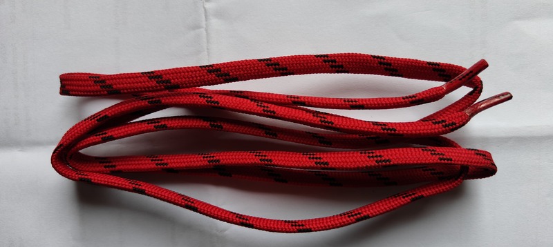 Red round shoe laces